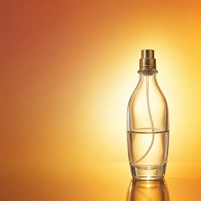 عطر بنمط إعلان بتدرّج لوني — المنتج نفسه بمشهد احترافي